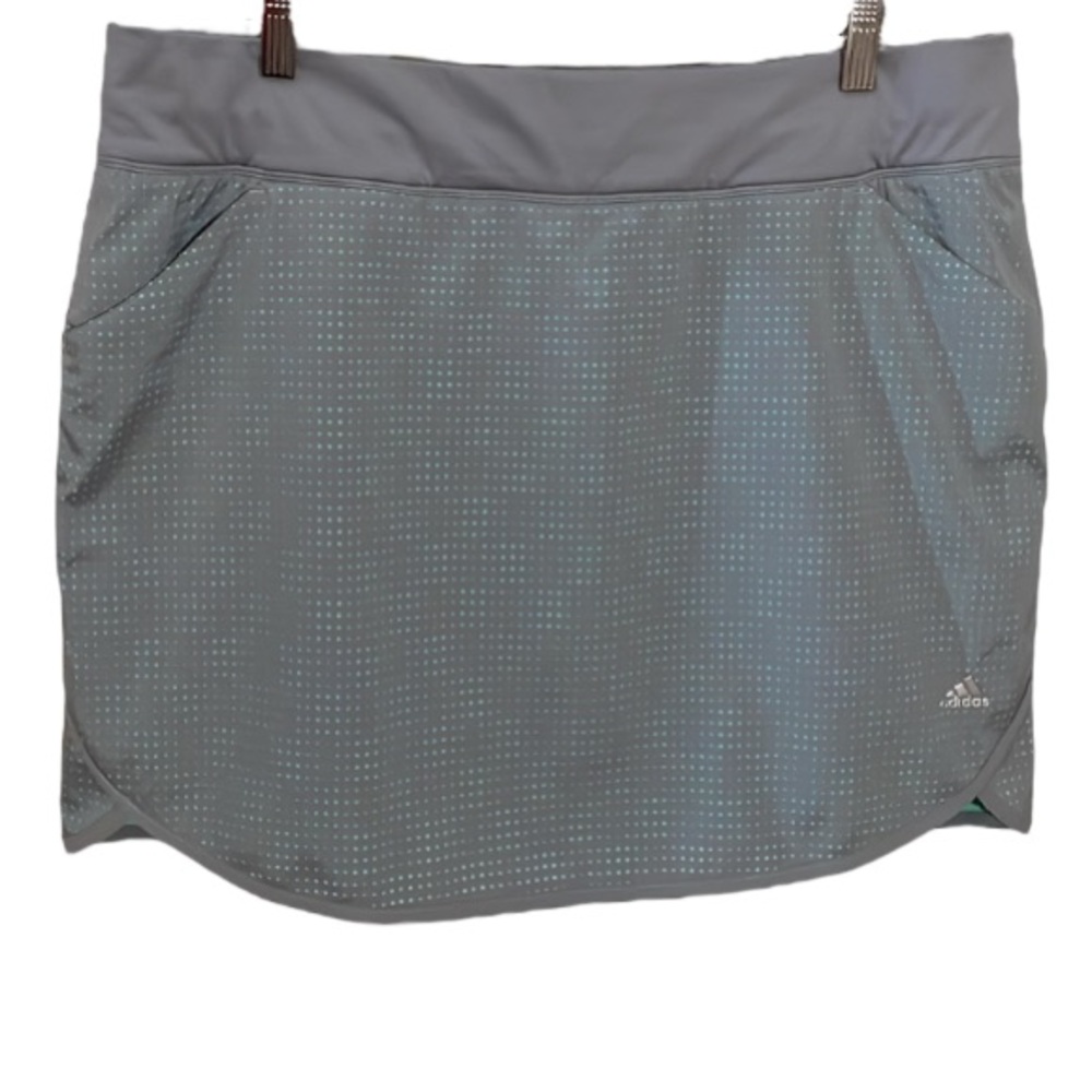 Adidas Grey and Turquoise Range Wear Golf Skort Size Large